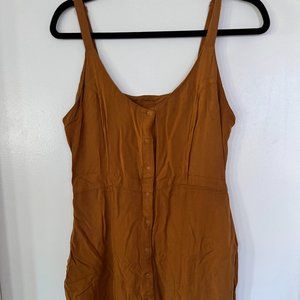 RVCA Button Up Brown Dress - M